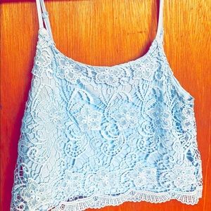 Crop top - light blue top - size 36 fits medium